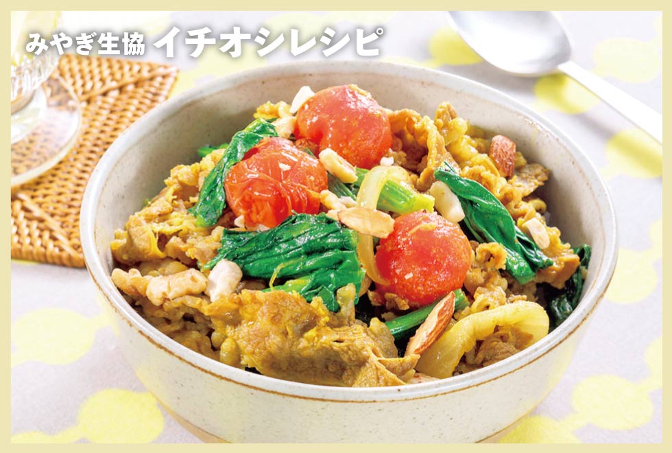 カラフル洋風カレー牛丼